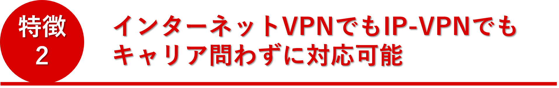 インターネットVPNでもIP-VPNでも キャリア問わずに対応可能